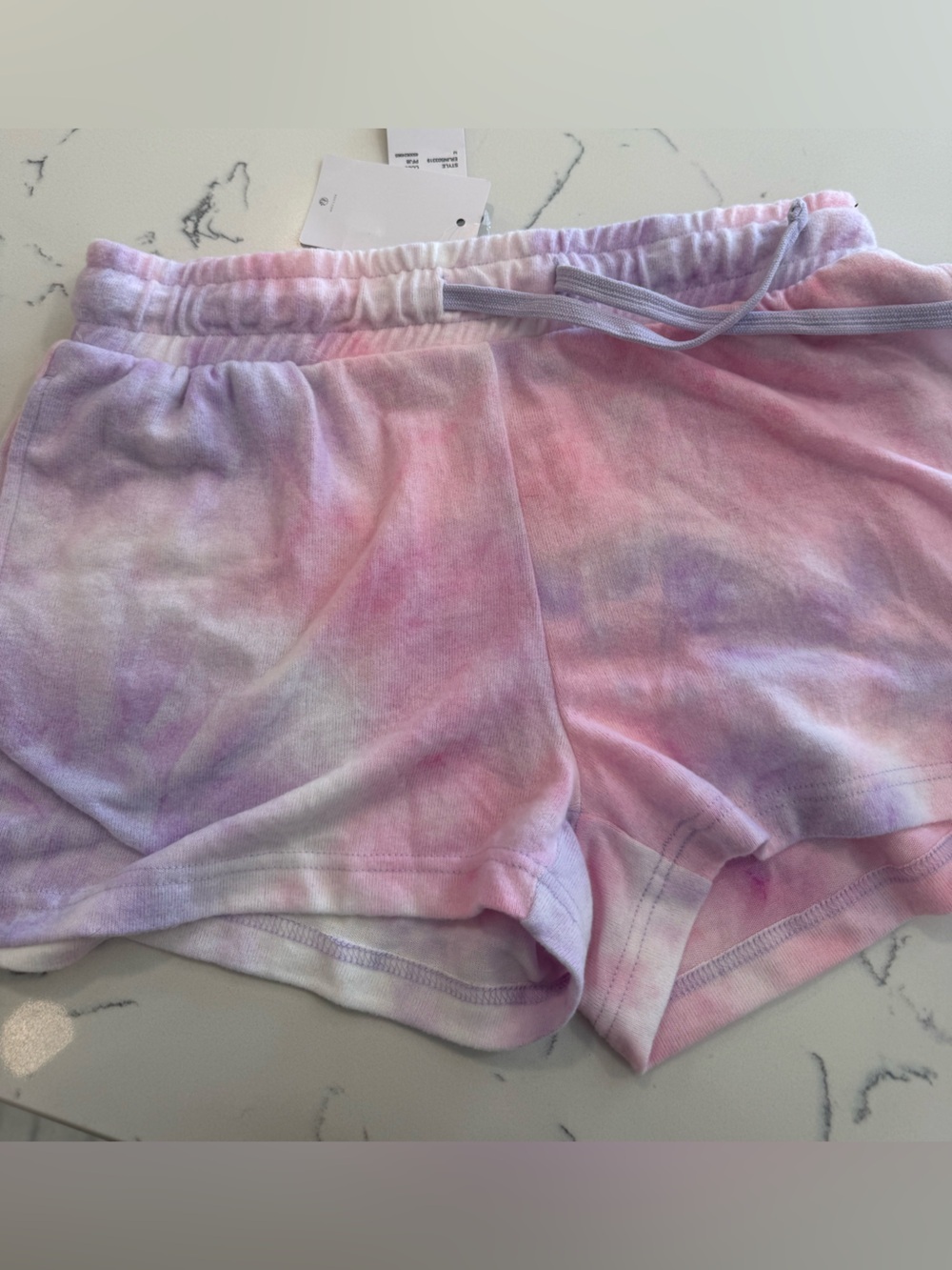 Roxy Pastel Pink & Lavender Tie-Dye Lounge Shorts